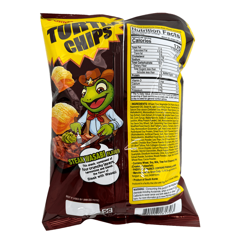 Chips de tortue Orion Steak Wasabi (160 g)