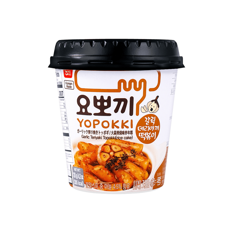 YP Yopokki Garlic Teriyaki Topokki Rice Cake (120G)
