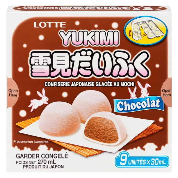 Crème glacée mochi au chocolat Lotte Yukimi