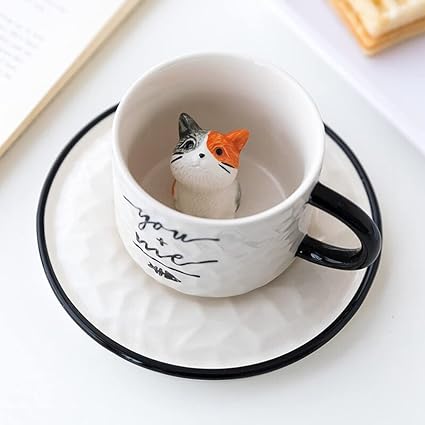 Cute 3D Kitty in a Mug