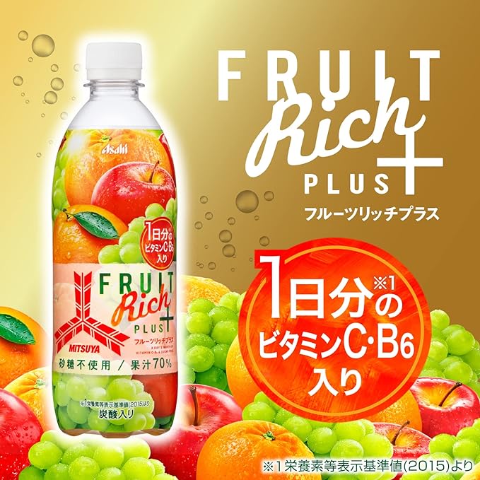 Asahi Mitsuya Fruit Rich Plus (500ML)