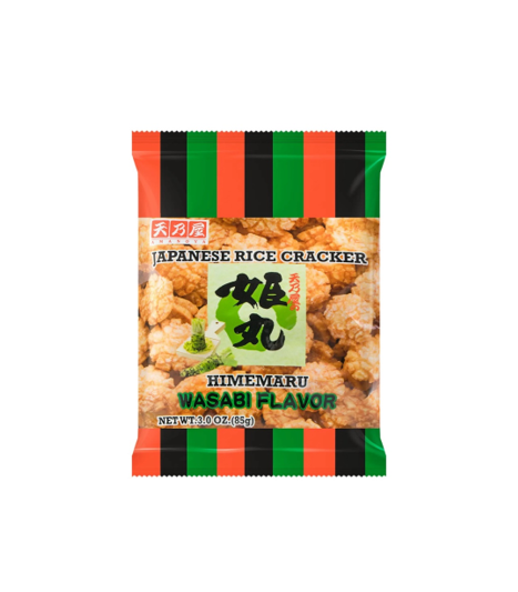 Crackers de riz Amanoya Hime Maru Wasabi Senbei (85G)
