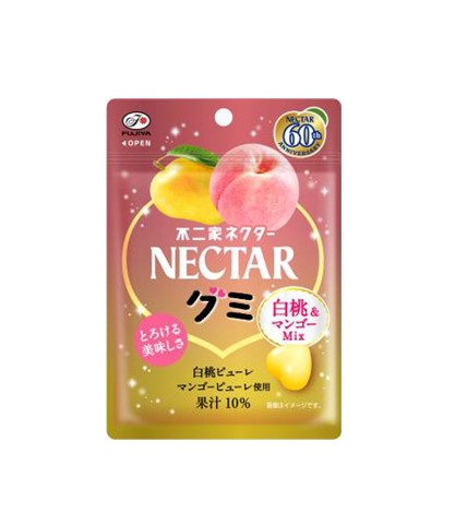 Fujiya Nectar White Peach & Mango Mix Gummy (48G) BBD: 2025.05