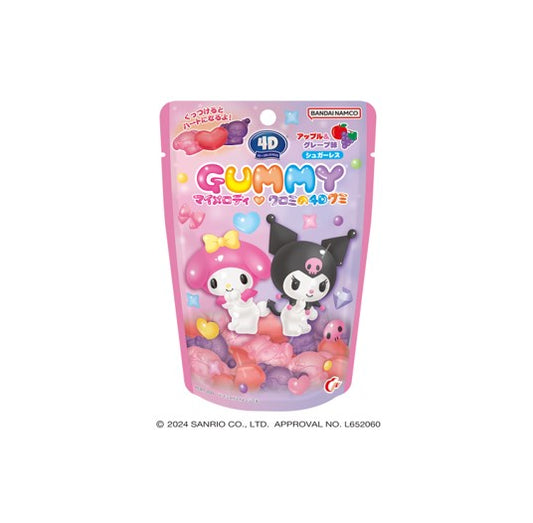 Bonbons gélifiés en forme de cœur 4D My Melody Kuromi (60 g)
