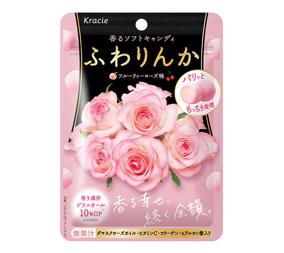 Bonbons à la rose fruitée Kracie Fuwarinka (35G)