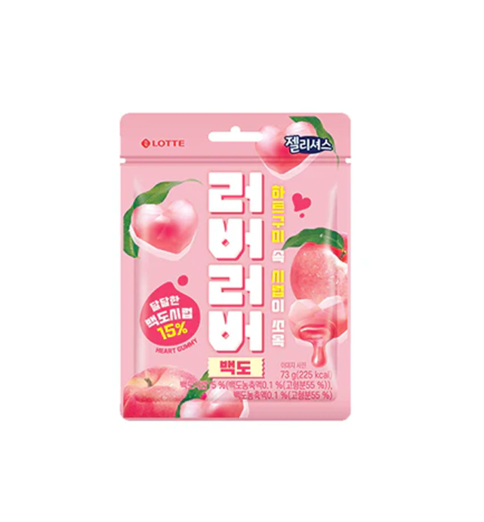 Lotte Jellycious Peach Heart Gummy (73G)