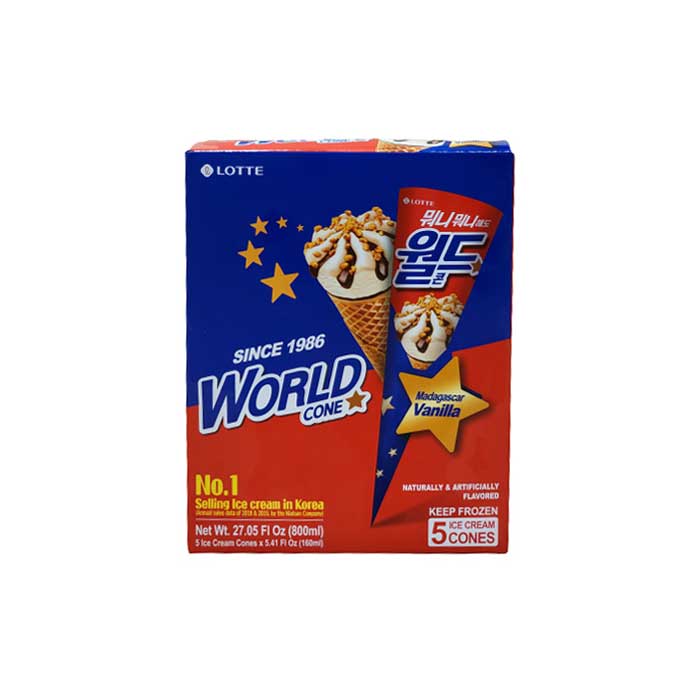 Lotte World Cone Madagascar Vanilla Ice Cream
