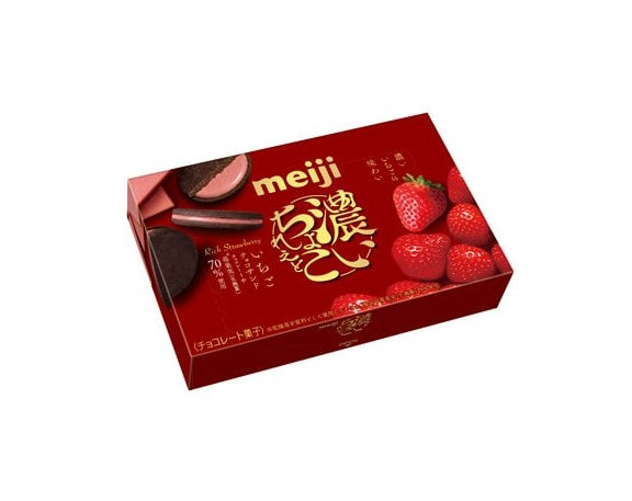 Biscuit sablé au chocolat et aux fraises Meiji Rich