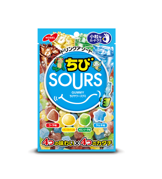 Nobel Sours Gummy Assorted Soda (80G)