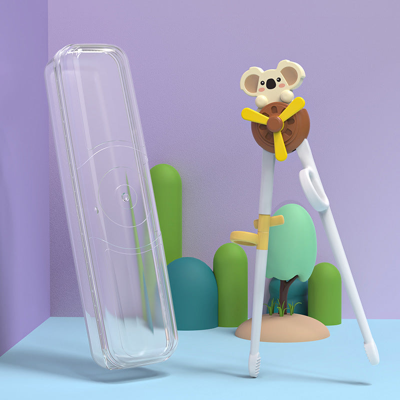 Children Training Chopsticks