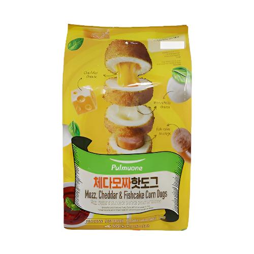 FZN : Corn dog Pulmuone Mozzarella, Cheddar et Fishcake (400 g)