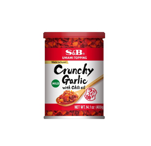 Huile de piment S&B Okazu Rayu à l'ail écrasé (400 g)