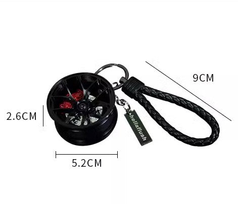 Hellaflush Car Wheel Keychain