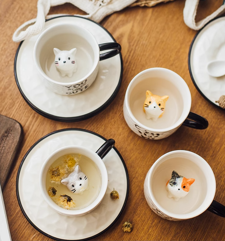 Cute 3D Kitty in a Mug