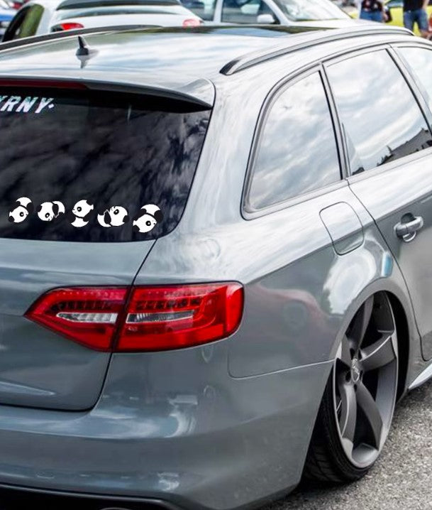 Rolling Panda Car Sticker (1 Piece)