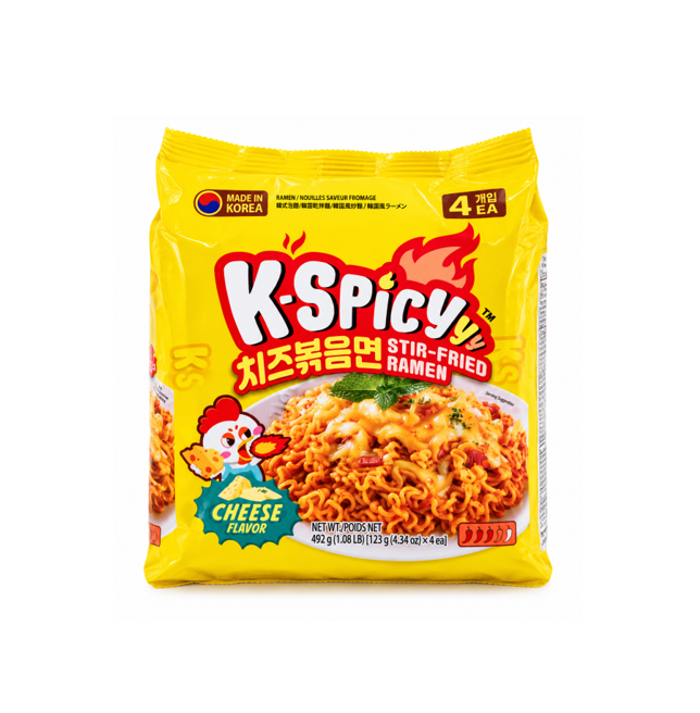 Wang K-Spicy Stir-Fried Ramen Cheese Flavor