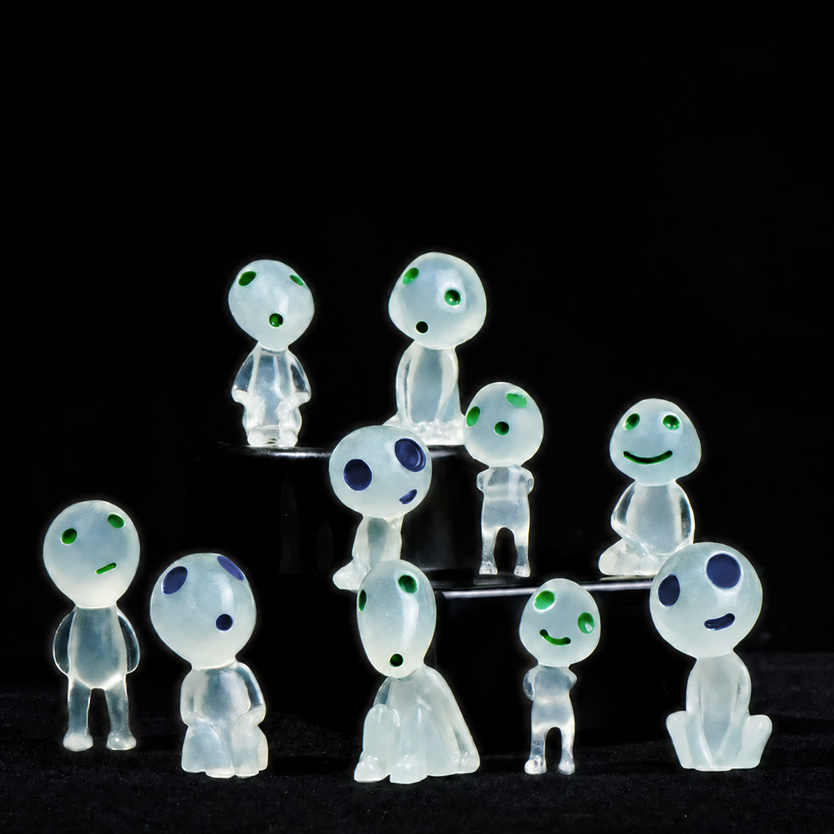 Studio Ghibli Princess Mononoke Kodama Glow in the Dark Mini Figure (10PCS)