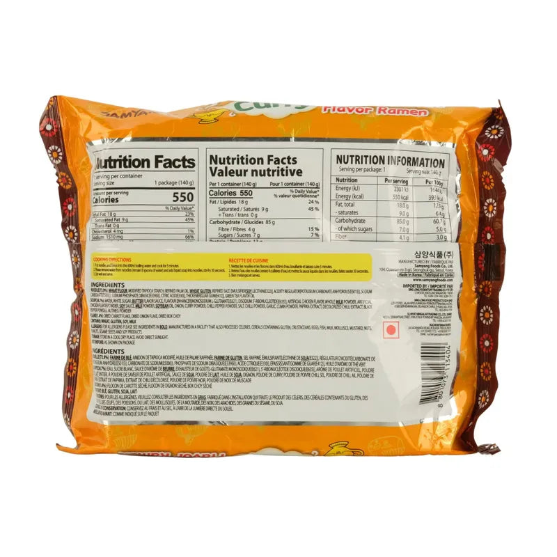 Samyang Buldak Curry Hot Poulet Ramen Saveur