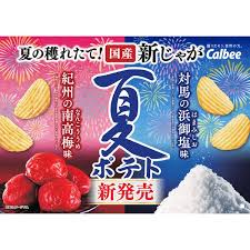 Chips de pommes de terre d'été Calbee Kishu Nankou Prune (61G)