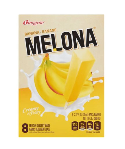 FZN : Barre glacée aromatisée à la banane Binggrae Melona