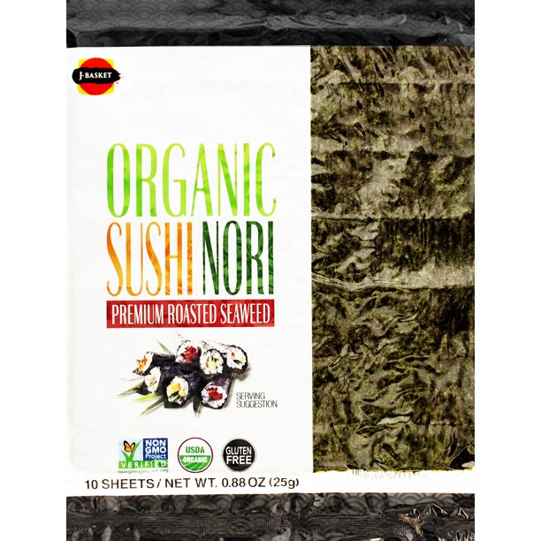 J-Basket Organic Sushi Nori (10 Sheets/25G)