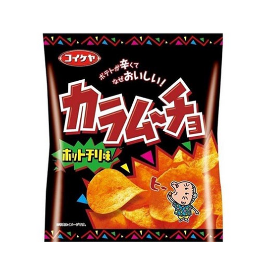 Chips de pommes de terre Koikeya Karamuncho au piment fort (55 g) À consommer de préférence avant le : 2025.09