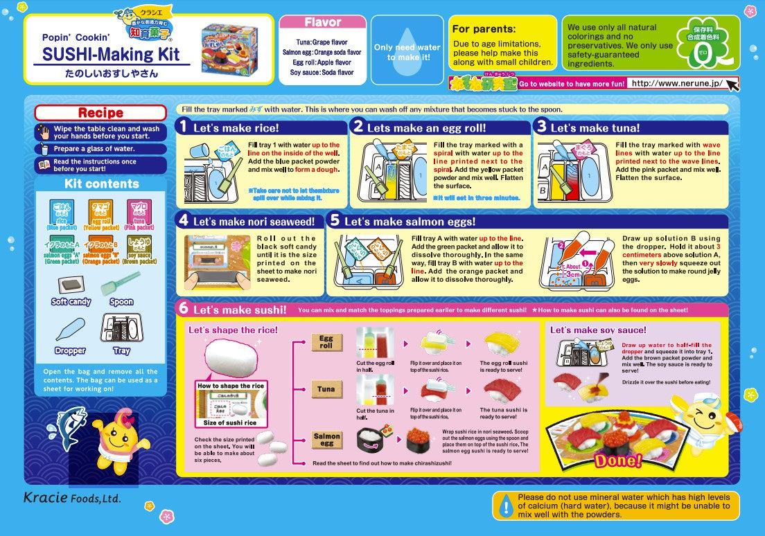 Kracie Popin' Cookin' DIY Kit de bonbons à sushi (28,5 g)