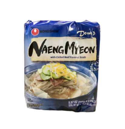 Nongshim Doongji Naengmyeon avec Ramen de bouillon aromatisé au bœuf réfrigéré