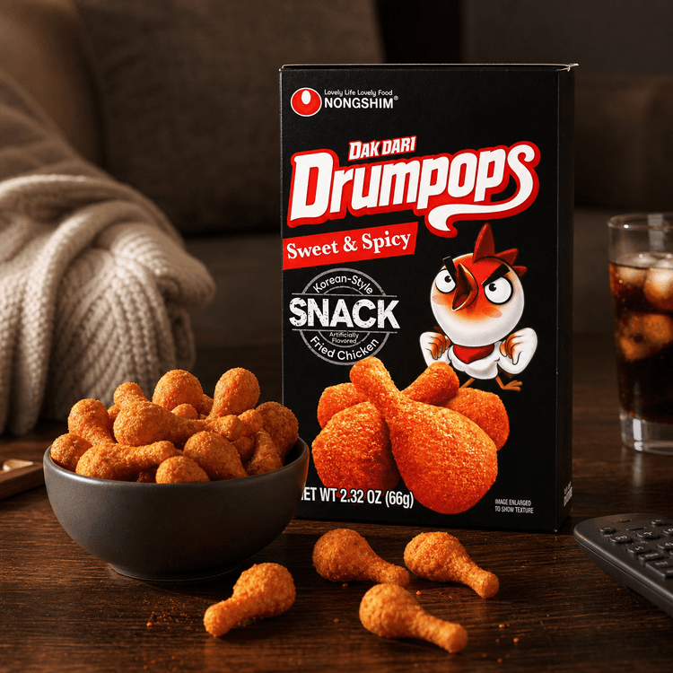 Nongshim Drumpops Chicken Leg Sweet & Spicy Snack (66G) [Best Before Date: 2027.06.07]