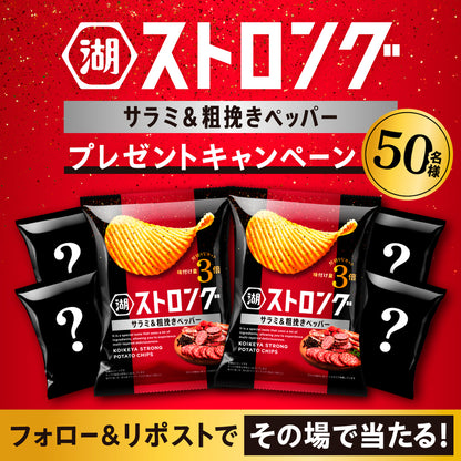 Koikeya Strong Potato Chips Salami & Coarsely Ground Pepper (52G)
