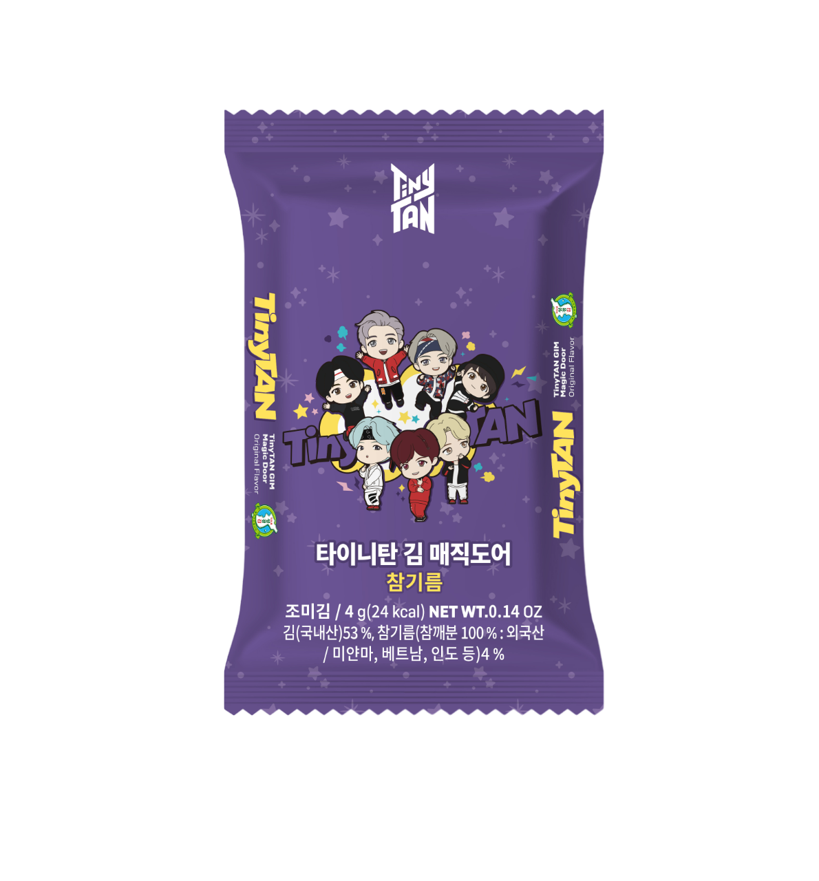 TinyTan Roasted Seaweed with Sesame Oil [Best Before Date: 2027.04.20]