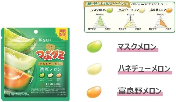Kasugai Premium Rich Melon Jelly Bean (75G)