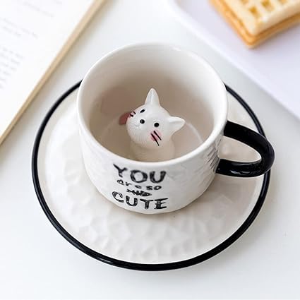 Cute 3D Kitty in a Mug