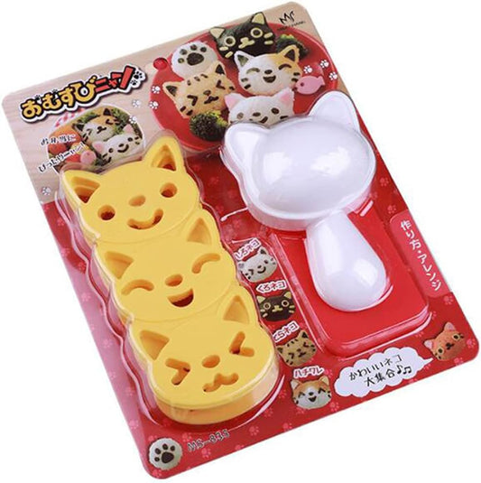 Japanese Kitty Rice Ball Mold Set