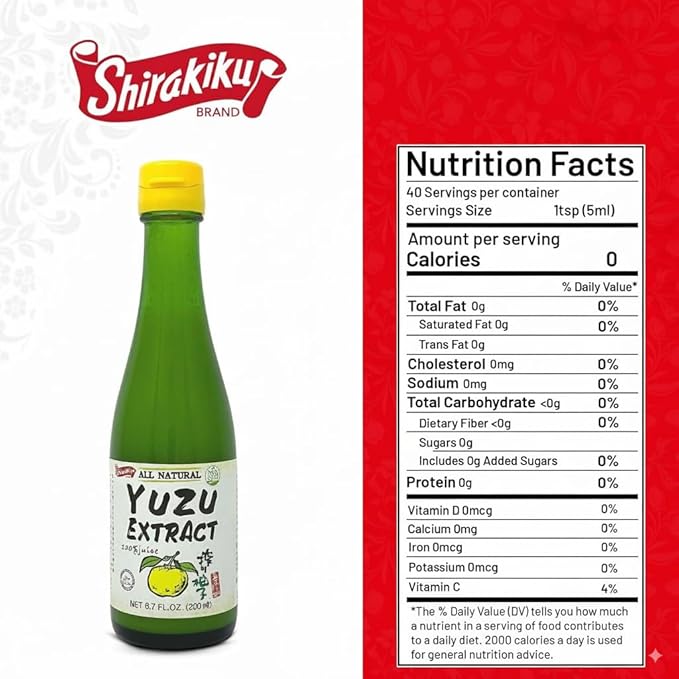 Shirakiku Yuzu Extract Juice (200ML) [Best Before Date: 2027.02.25