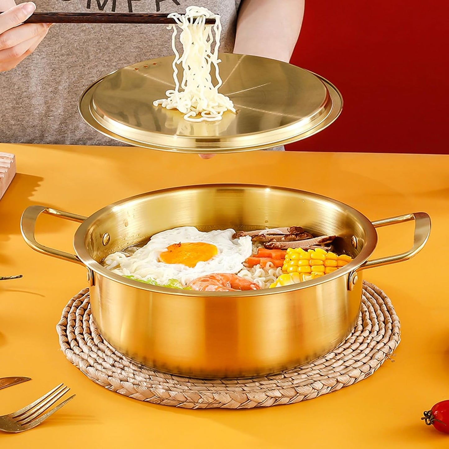 Korean's Style Stainless Steel Ramen Pot