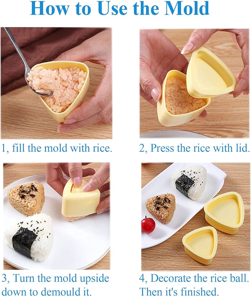 Japanese Onigiri Rice Ball Mold 3 Piece Set