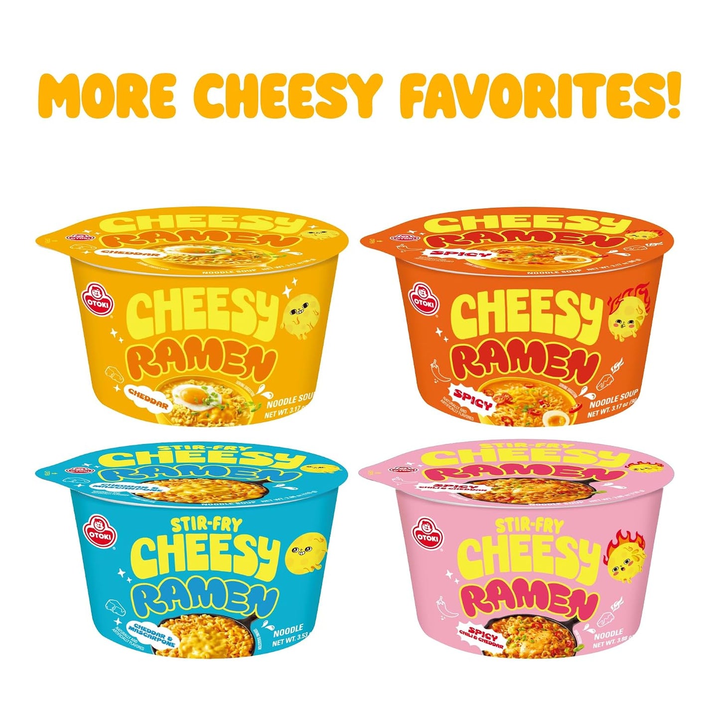 Ottogi Cheesy Spicy Cheddar Ramen Bowl (90G) [Best Before Date: 2027.04.06]