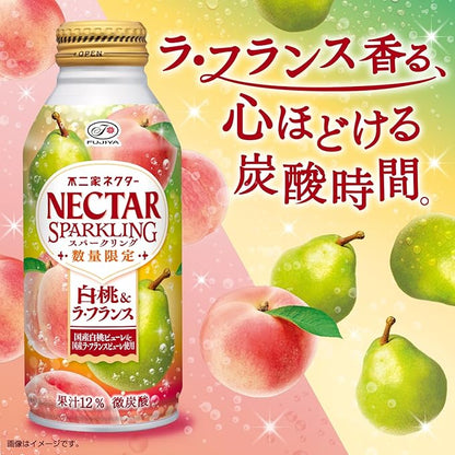 Fujiya Nectar Sparkling White Peach & La France Pear (380ML)