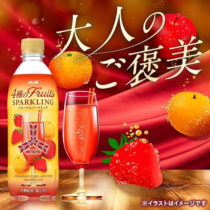 Asahi Mitsuya 4 Fruits Sparkling (500ML)