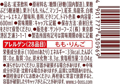 Thé aux fruits Suntory Craft Boss, pêche et mangue (600 ml)