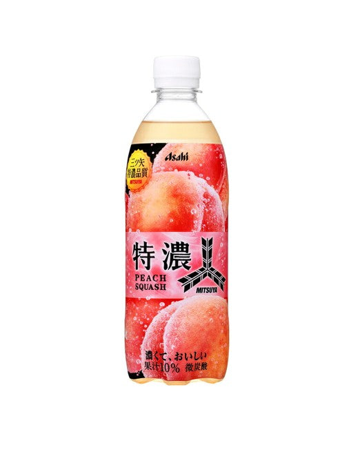 アサヒ 三ツ矢 特濃ピーチスカッシュ (500ml) [賞味期限: 2026.02]