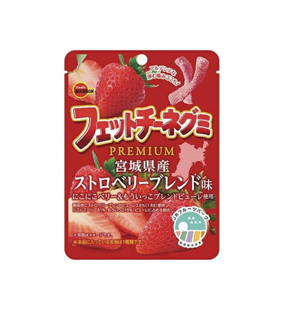 Bourbon Fettuccine Gummy Premium Miyagi Strawberry (50G) [Best Before Date: 2026.09]