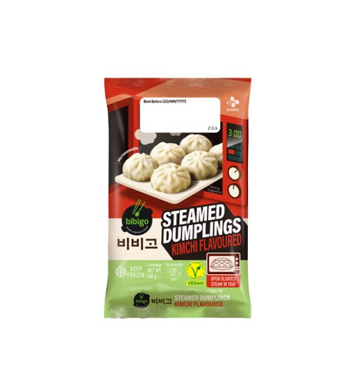 CJ Bibigo Steamed Dumplings Kimchi Flavoured (168G)