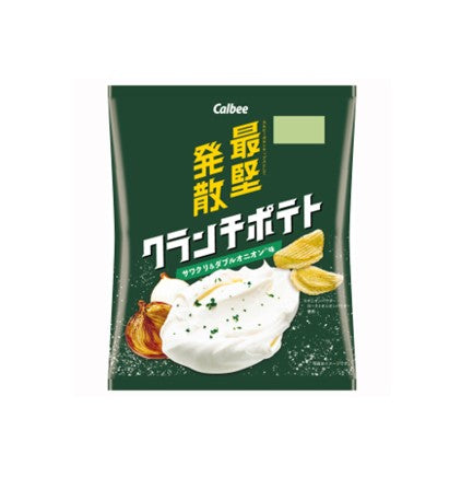 Calbee Crunch Potato Chips Double Sour Cream Onion (60G)