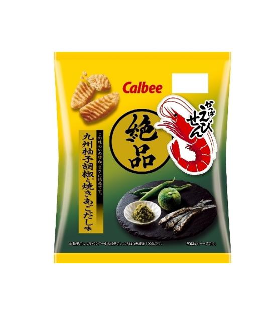 Calbee Exquisite Kappa Ebisen Shrimp Cracker Yuzu Pepper Grilled Flying Fish Broth (50G) [Best Before Date: 2027.03]