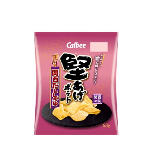 Calbee Kataage Potato Kansai Dashi Soy Sauce (63G)