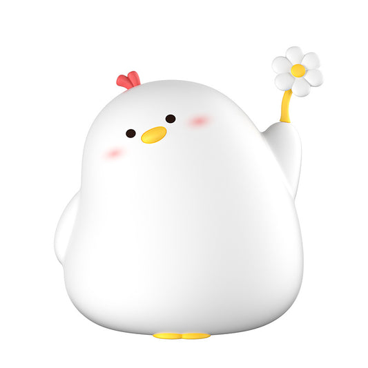 Chicken with Flower Silicone Night Lamp