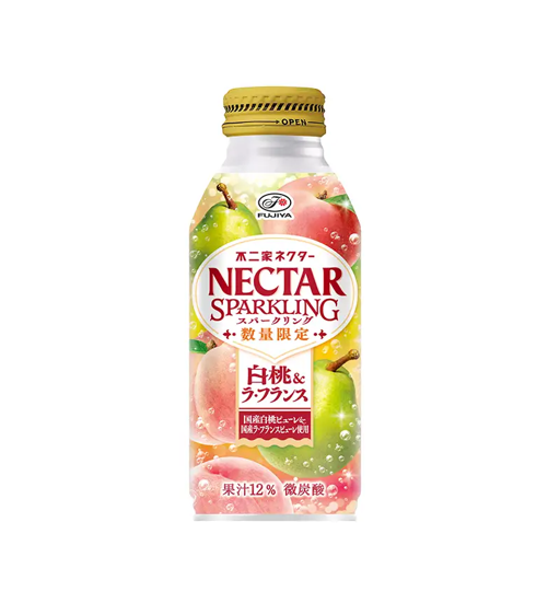 Fujiya Nectar Sparkling White Peach & La France Pear (380ML)
