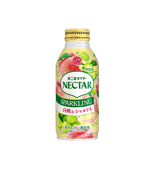 Fujiya Nectar Sparkling White Peach & Chardonnay Grape (380ML) [Best Before Date: 2027.04.17]